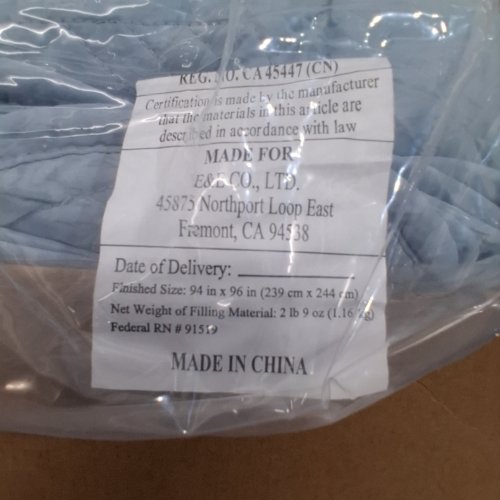 MADISON PARK QUILTED COMFORTER - FULL/QUEEN (94" X 96") - BLUE image 2