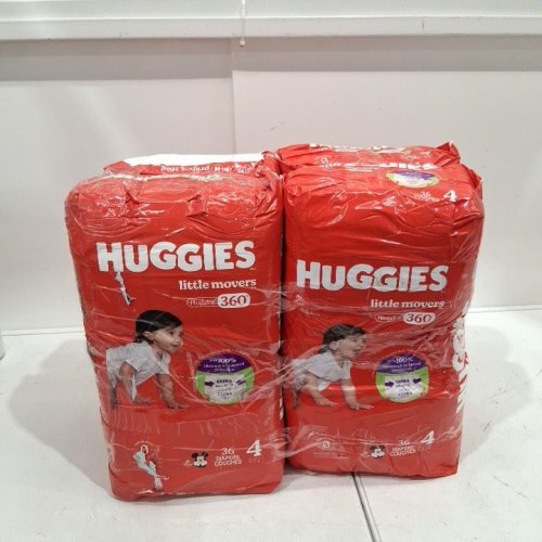 144PK HUGGIES LITTLE MOVERS DIAPERS, SIZE 4 image 2