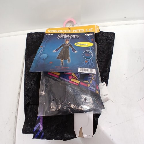 2PC TODDLER DISNEY SNOW WHITE LIVE ACTION EVIL QUEEN COSTUME - 3-4T - BLACK/PURPLE image 2