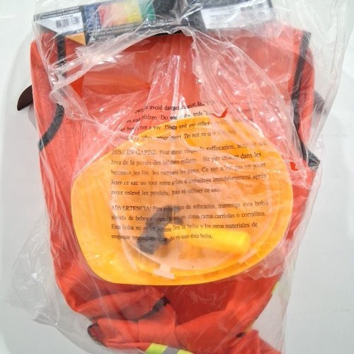 4PC BOYS PARTYHOLIC CONSTRUCTION WORKER COSTUME - MEDIUM (8-10) - ORANGE WITH REFLECTIVE STRIPES image 2