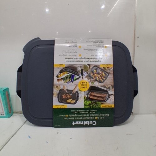 CUISINART 4-IN-1 EXPANDABLE PREP AND SERVE TUB - 4.6GAL - GREY/BLACK (MODEL: 2007043) image 2