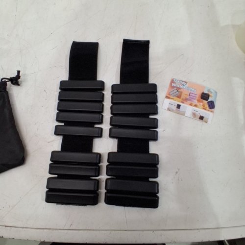 2PK PILATES WRIST & ANKLE WEIGHTS - 2LB EACH - BLACK image 2