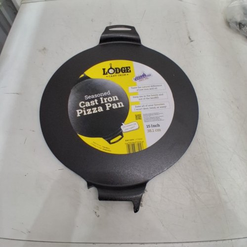 LODGE PRE-SEASONED CAST IRON PIZZA PAN - 15" - BLACK (MODEL: BW15PP) image 2