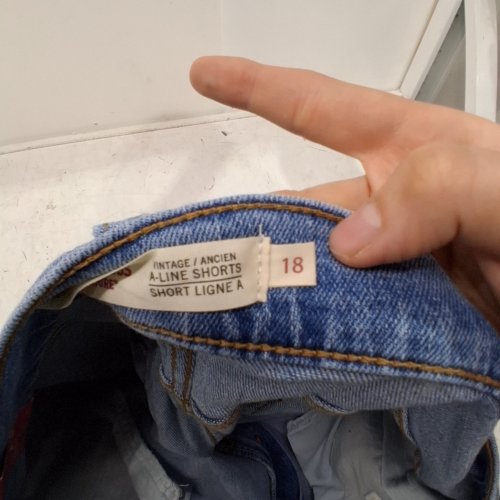 WOMEN'S LEVI STRAUSS SIGNATURE DENIM VINTAGE A-LINE SHORTS - 18 - BLUE (STYLE: A-LINE) image 3