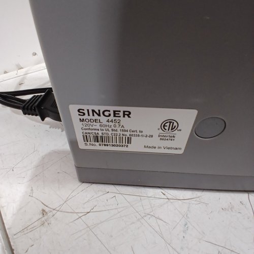 SINGER HEAVY DUTY SEWING MACHINE - GREY (MODEL: 4452) image 9