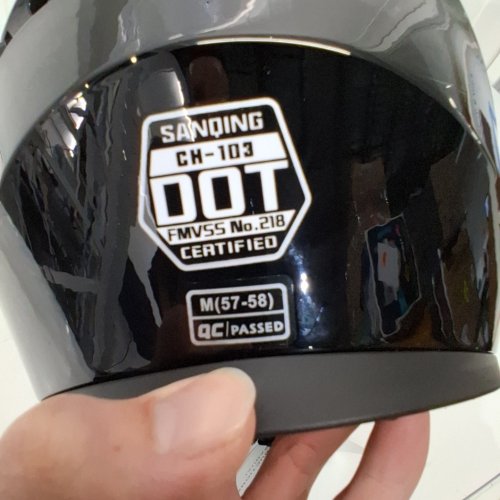 SANQING FULL FACE MOTORCYCLE HELMET - MEDIUM (57-58), MODULAR MOPED HELMET, DOT APPROVED, FLIP-UP DUAL VISOR - BLACK (MODEL: CH-103) image 2