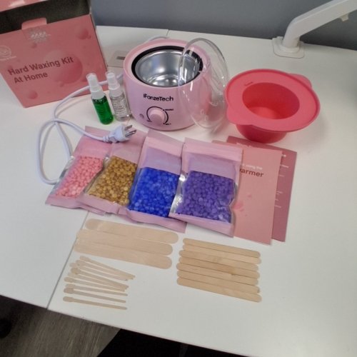 IFANZETECH HARD WAXING KIT with WAX WARMER FOR HAIR REMOVAL - PINK (MODEL: RH008) image 3