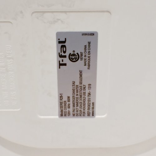 T-FAL MULTICOOKER RICE & GRAIN COOKER - 10 CUP - WHITE (MODEL: R29-1) image 4