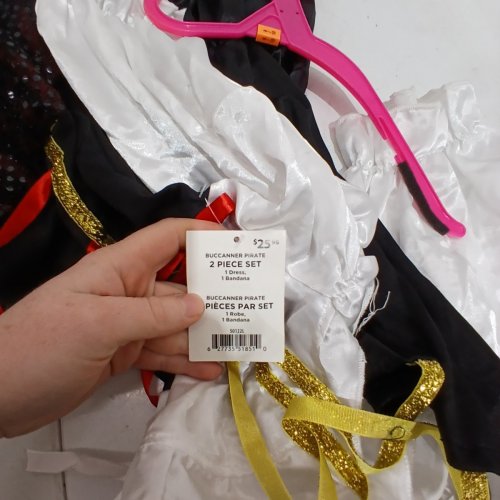 WOMEN'S BUCCANEER PIRATE COSTUME DRESS - LARGE 10-12 - BLACK, RED, WHITE AND GOLD image 4