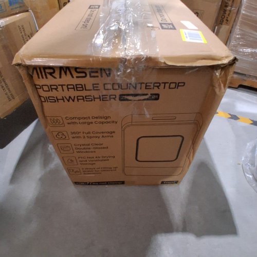 AIRMSEN PORTABLE COUNTERTOP MINI DISHWASHER WITH 5L BUILT-IN WATER TANK - 9 PROGRAMS, 14.6"X 17.8"X 20.1", SELF-CLEANING WASHING, 24H DELAY START AND ENERGY-SAVING - WHITE (MODEL: ZMW-DUHC01) image 10