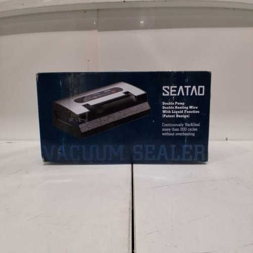 SEATAO 12-IN-1 VACUUM SEALER MACHINE WITH EASY-LOCK HANDLE, BUILT-IN CUTTER AND REMOVABLE DRIP TRAY - 80KPA - SILVER/BLACK - (MODEL:VH5156) image 4