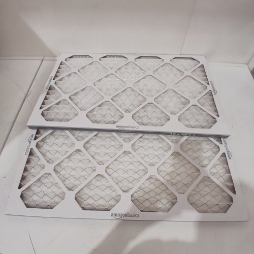 2PK AMAZON BASICS MERV 5 AC FURNACE AIR FILTERS - 16" X 25" X 1" - WHITE image 2
