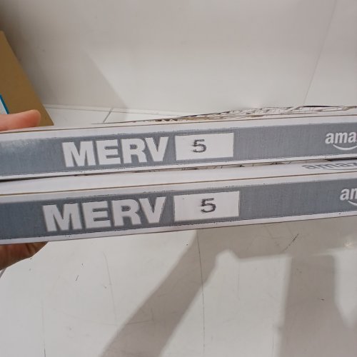 2PK AMAZON BASICS MERV 5 AC FURNACE AIR FILTERS - 16" X 25" X 1" - WHITE image 3