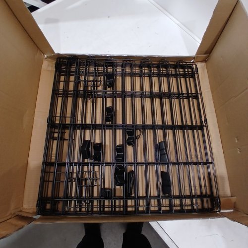 AMAZON BASICS 8 PANELS FOLDABLE OCTAGONAL METAL EXERCISE DOG PLAYPEN - 36'' X 24'' - BLACK image 2