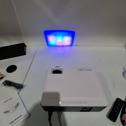 TOPTRO VIDEO PROJECTOR WITH BLUETOOTH - 1080P - WHITE (MODEL: TR82) image 2