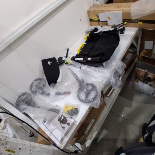 MEDLINE ADJUSTABLE EMPOWER ROLLATOR WALKER - 300LBS CAPACITY - BLACK/YELLOW (MODEL: MDS86845BLKM) image 2