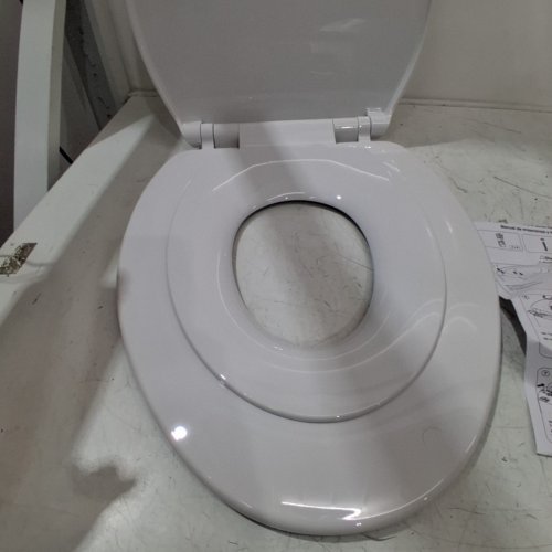 ELONGATED TOILET SEAT WITH TODDLER SEAT - 19" - ELONGATED - WHITE image 3
