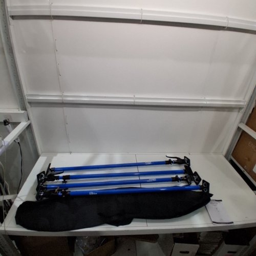 4PK LEIKIUS HEAVY DUTY ALUMINUM HANDLE ADJUSTABLE SUPPORT POLES - 49" - 114" - BLUE/BLACK (MODEL: LK-DGS-8) image 2