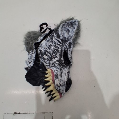 WAY TO CELEBRATE! CHINLESS WOLF MASK - OSFM - GRAY, WHITE AND BLACK image 3