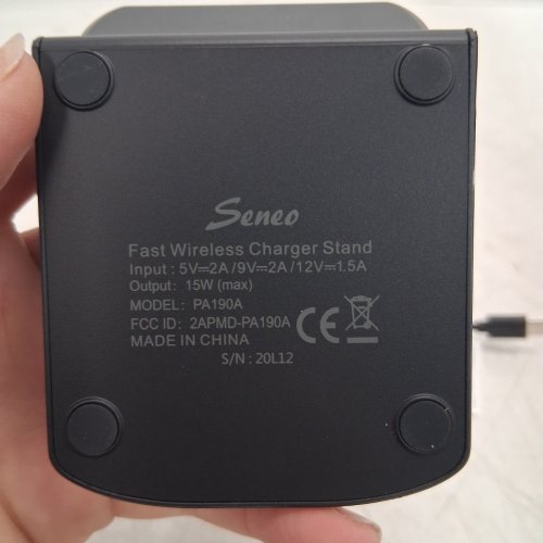SENEO WAVESTAND WIRELESS FAST CHARGING STAND - 15W - BLACK (MODEL: PA190A) image 4