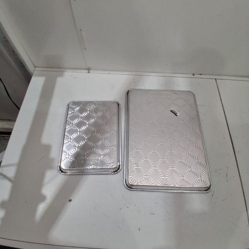 2PC NORDIC WARE BAKER'S DELIGHT COOKING SHEET PAN SET - ALUMINUM PAN - SILVER / ROSE GOLD image 4