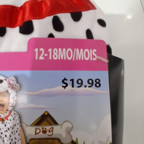 PALAMON DASHING DALMATIAN BABY COSTUME - 12-18 MONTHS - WHITE / BLACK (ITEM: 1770) image 2