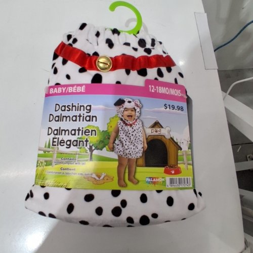 PALAMON DASHING DALMATIAN BABY COSTUME - 12-18 MONTHS - WHITE / BLACK (ITEM: 1770) image 3
