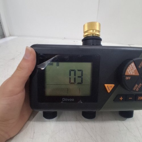 DIIVOO 3-ZONE WATER TIMER FOR GARDEN HOSE WITH BRASS INLET - GREEN (MODEL: DI-WT10M1) image 3