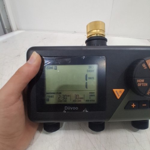 DIIVOO 3-ZONE WATER TIMER FOR GARDEN HOSE WITH BRASS INLET - GREEN (MODEL: DI-WT10M1) image 4