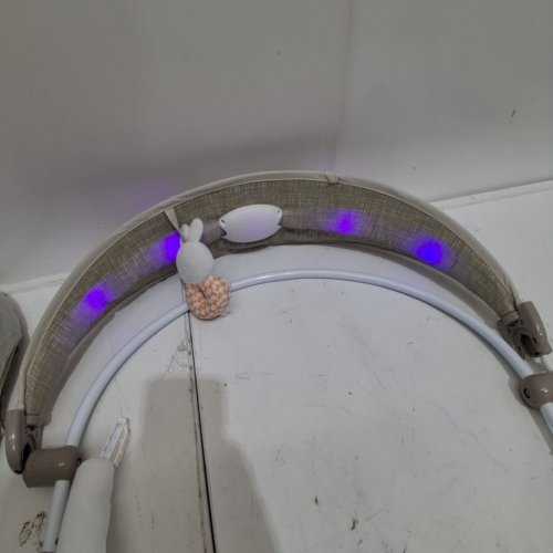 INGENUITY INLIGHTEN BABY BOUNCER WITH LIGHTS VIBRATION SOUNDS AND MUSIC - 20LB MAX - TWINKLE TAILS BUNNY THEME - TWINKLE TAILS BUNNY (MODEL: 8266 / 11200) image 2
