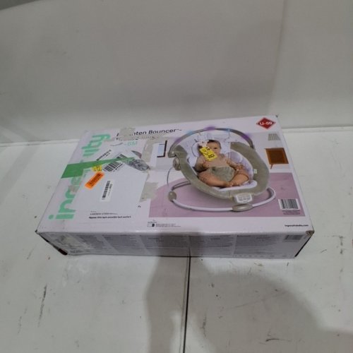 INGENUITY INLIGHTEN BABY BOUNCER WITH LIGHTS VIBRATION SOUNDS AND MUSIC - 20LB MAX - TWINKLE TAILS BUNNY THEME - TWINKLE TAILS BUNNY (MODEL: 8266 / 11200) image 6