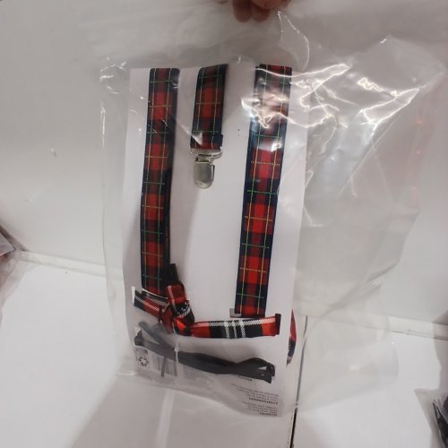 3PC NERD COSTUME ACCESSORY SET - RED PLAID AND BLACK image 4