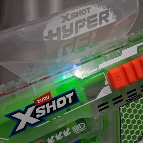 ZURU XSHOT HYPER GEL GLOW NIGHT STRIKE BLASTER - GREEN image 2