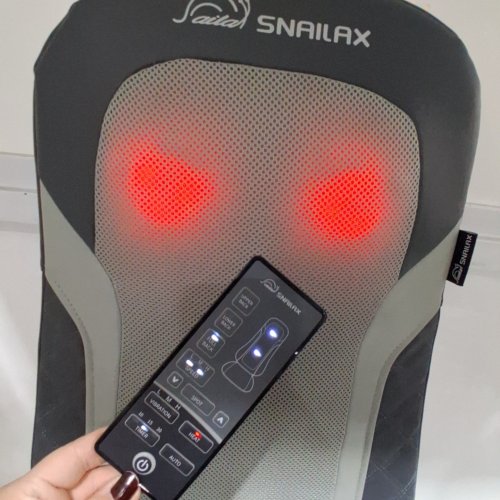 SNAILAX SHIATSU BACK MASSAGER WITH HEAT - 44.1” × 16.7” × 5.9” - GREY (MODEL: SL-22A5) image 2