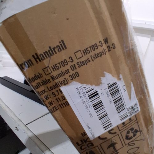 OUTDOOR TRANSITIONAL HANDRAIL FOR 1-3 STEP STAIRS - BLACK (MODEL: H5709-3) image 2