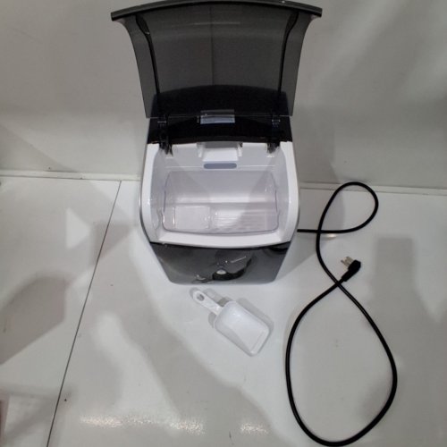 EUHOMY COUNTERTOP SMART NUGGET SELF-CLEANING ICE MAKER WITH APP CONTROL - 135W - 40LB/24HR - BLACK (MODEL: HZB-15NF) image 3