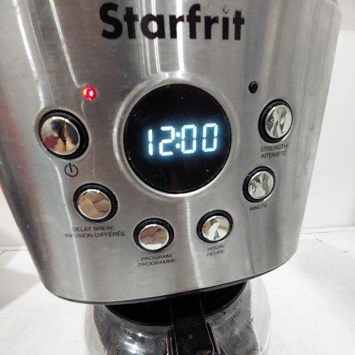 STARFRIT DRIP ELECTRIC COFFEE MAKER - 12 CUP GLASS CARAFE - BLACK/SILVER (MODEL: 024001-002-0000) image 2