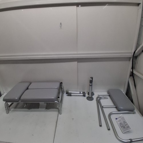 MEDLINE GUARDIAN PADDED TRANSFER BENCH WITH BACK - 400LBS - GREY (MODEL: G3-100KBPX1) image 2