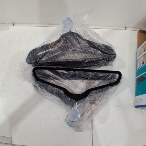38PK NON-SLIP VELVET ADULT SIZE HANGERS - 17.7" X 0.2" X 9.5" - BLACK (MODEL: 1193759) image 3