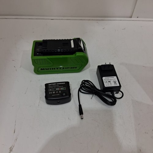 2PC LITHIUM BATTERY PACK AND CHARGER - 6000 MAH, 40 V - GREEN AND BLACK (MODEL: GRW-40-VA) image 3