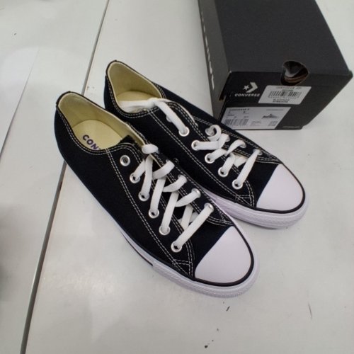 WOMEN'S ALL SPORT CONVERSE STYLE RUNNING SHOES - 8 - BLACK/WHITE image 3