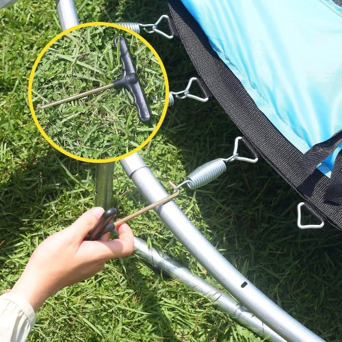 4PK GRAXURY HEAVY-DUTY SPRING PULL TOOLS FOR TRAMPOLINES, SHEDS & MORE - SILVER image 2