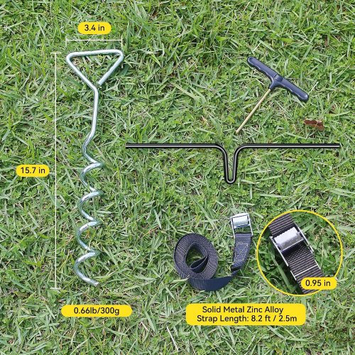 4PK GRAXURY HEAVY-DUTY SPRING PULL TOOLS FOR TRAMPOLINES, SHEDS & MORE - SILVER image 3