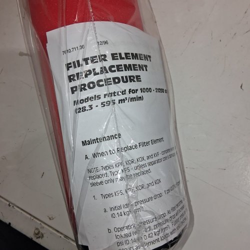 USOR-PV REPLACEMENT FILTER ELEMENT KAESER MODELS FOR 1000- 21250SCFM- RED (MODEL: 3223199) image 3
