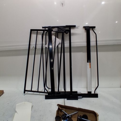 REGALO EASY STEP ADJUSTABLE EXTRA WIDE METAL SAFETY GATE, 30" X 29" - 49" - BLACK (MODEL: 1164EBDS) image 2