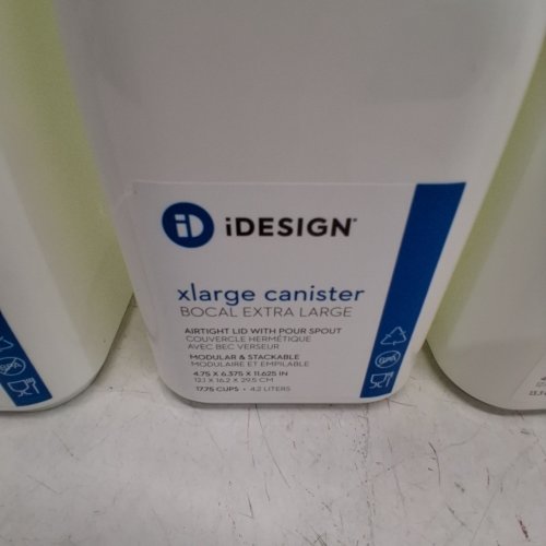 5PC IDESIGN PLASTIC AIRTIGHT CANISTER SET - WHITE image 3