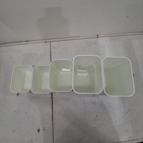 5PC IDESIGN PLASTIC AIRTIGHT CANISTER SET - WHITE image 5