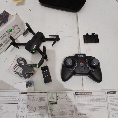 FOLDABLE QUADCOPTER DRONE WITH CAMERA - BLACK (MODEL: E58 MARK II) image 2