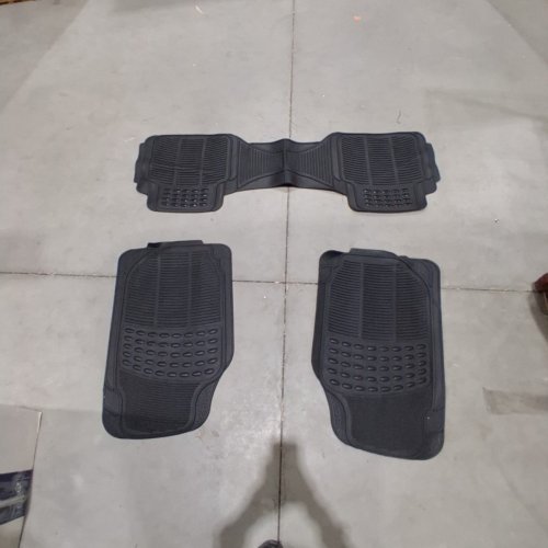 3PC FH GROUP HEAVY DUTY TRIMMABLE ALL-WEATHER CAR FLOOR MATS - BLACK (MODEL: F11306-BLACK) image 2