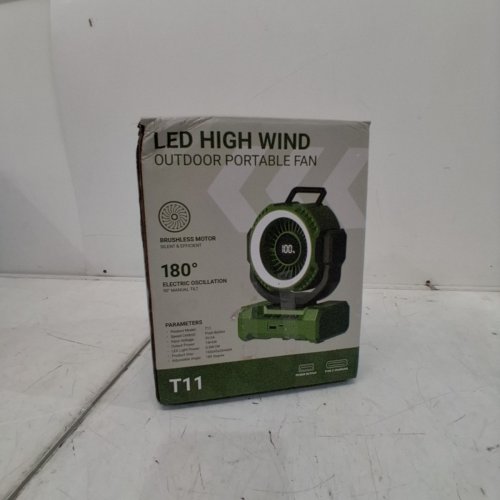 FIMILO 2000MAH LED HIGH WIND OUTDOOR PORTABLE FAN - GREEN (MODEL: T11) image 5